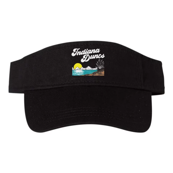 Indiana Dunes National Park Retro Vintage 80S Valucap Bio-Washed Visor