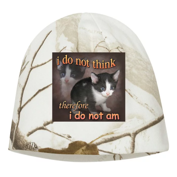 I Do Not Think Therefore I Do Not Am Cat Meme Kati - Camo Knit Beanie