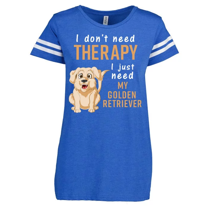 I Don't Need Therapy I Just Need My Golden Retriver Enza Ladies Jersey Football T-Shirt