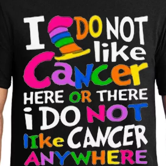 I Do Not Like Cancer Here Or There I Do Not Like Cancer Pajama Set