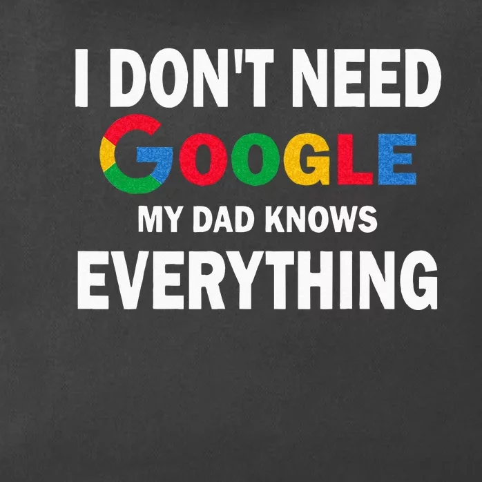 I Dont Need Google My Dad Knows Everything Funny Zip Tote Bag