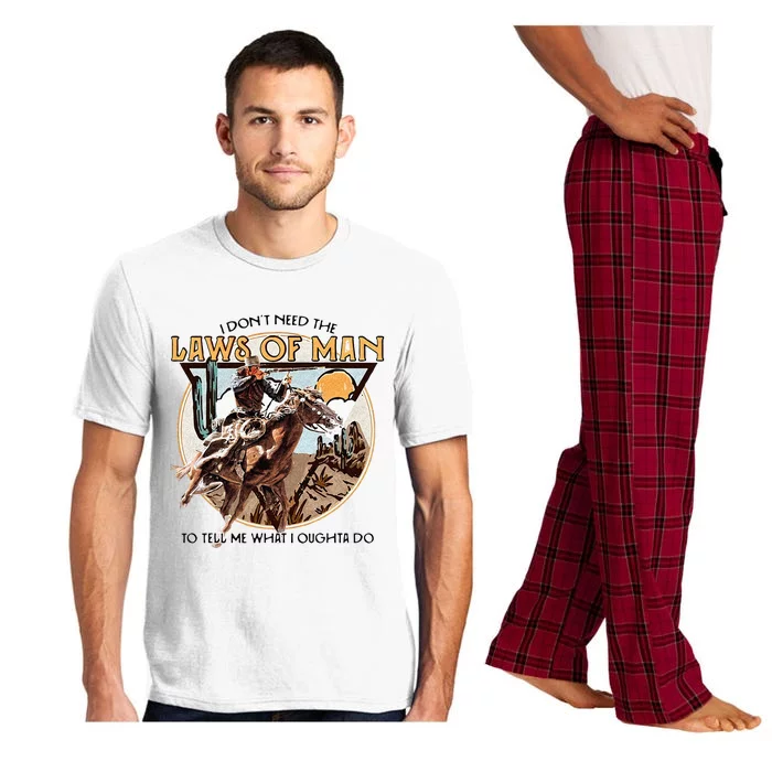 I Dont Need The Laws Of Man Western Costume Pajama Set