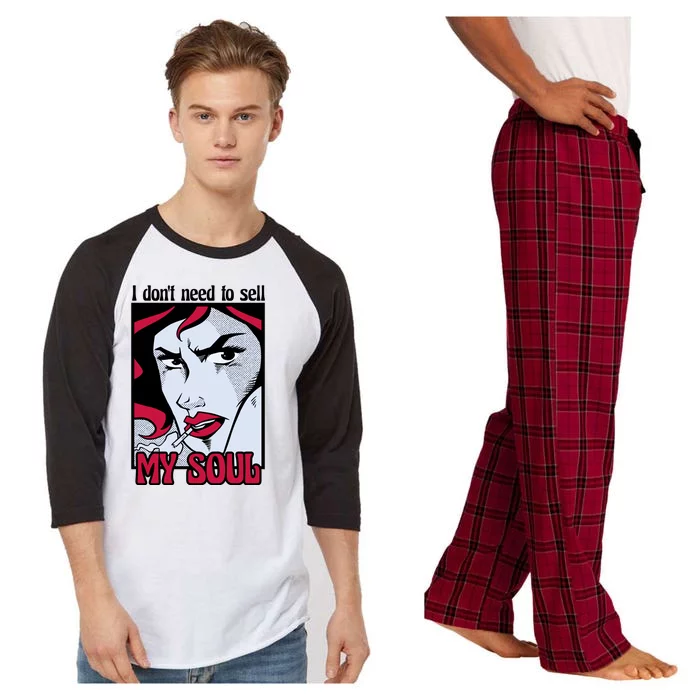 I Don't Need To Sell My Soul Comic Raglan Sleeve Pajama Set