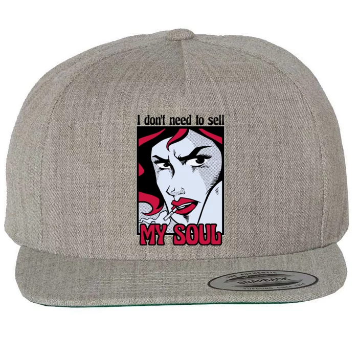 I Don't Need To Sell My Soul Comic Wool Snapback Cap