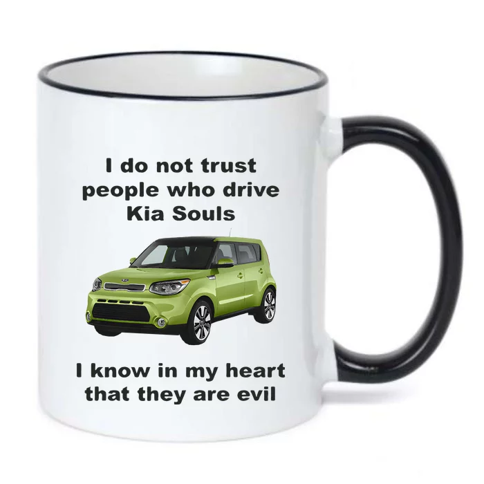 I Do Not Trust People Who Drive Kia Souls Joke Black Color Changing Mug