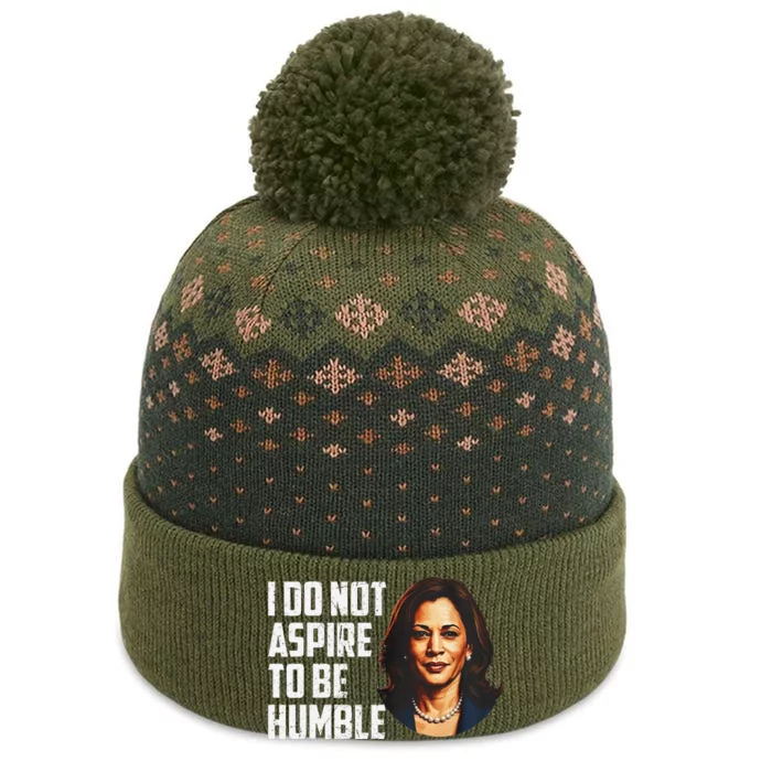 I Do Not Aspire To Be Humble Saying Quote Kamala Harris The Baniff Cuffed Pom Beanie