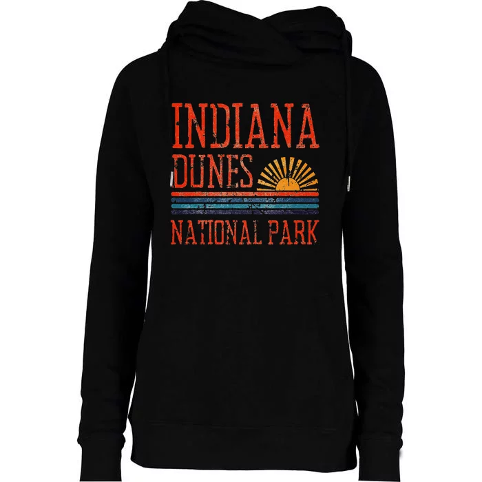 Indiana Dunes National Park Nature Great Lakes Sunset Womens Funnel Neck Pullover Hood