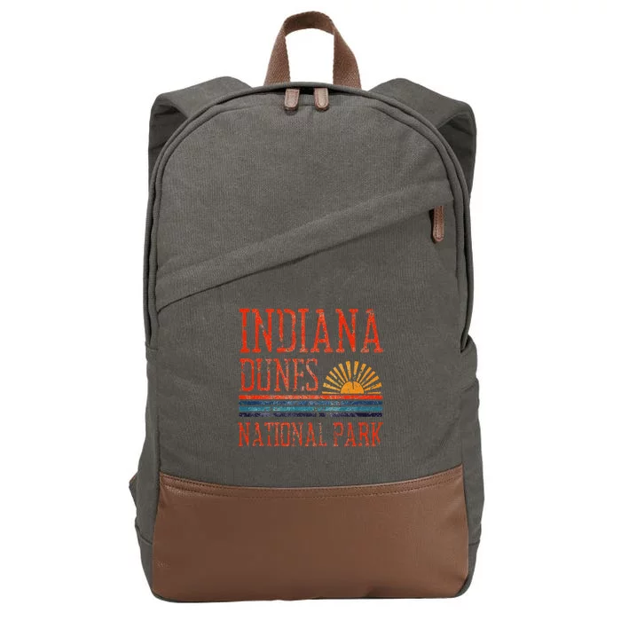 Indiana Dunes National Park Nature Great Lakes Sunset Cotton Canvas Backpack