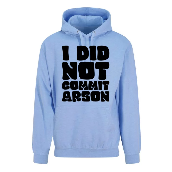 I Did Not Commit Arson Funny Arson Unisex Surf Hoodie