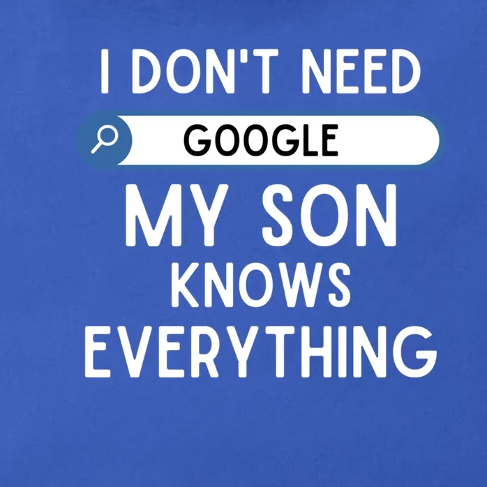 I DonT Need Google My Son Knows Everything Funny Dad Joke Gift Zip Tote Bag