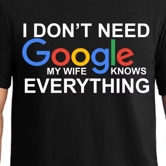 I Don't Need Google My Wife Knows Everything Pajama Set