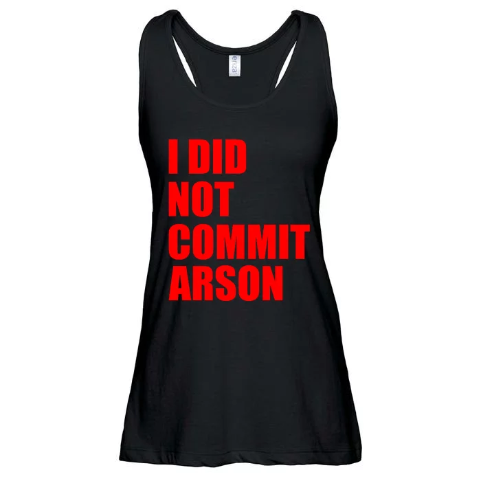 I Did Not Commit Arson Red Logo Ladies Essential Flowy Tank