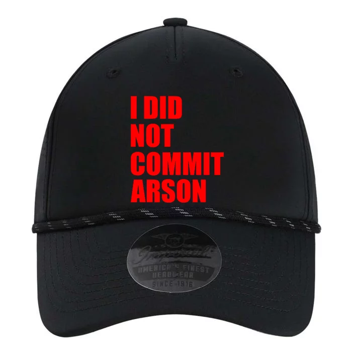 I Did Not Commit Arson Red Logo Performance The Dyno Cap