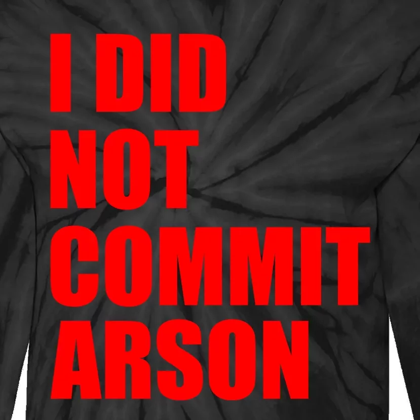 I Did Not Commit Arson Red Logo Tie-Dye Long Sleeve Shirt