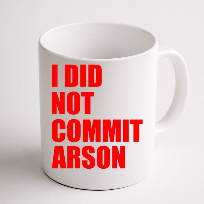 I Did Not Commit Arson Red Logo Front & Back Coffee Mug