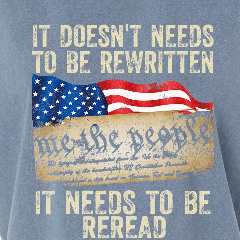 It Doesnt Need To Be Rewritten Constitution Flag Usa Garment-Dyed Women's Muscle Tee