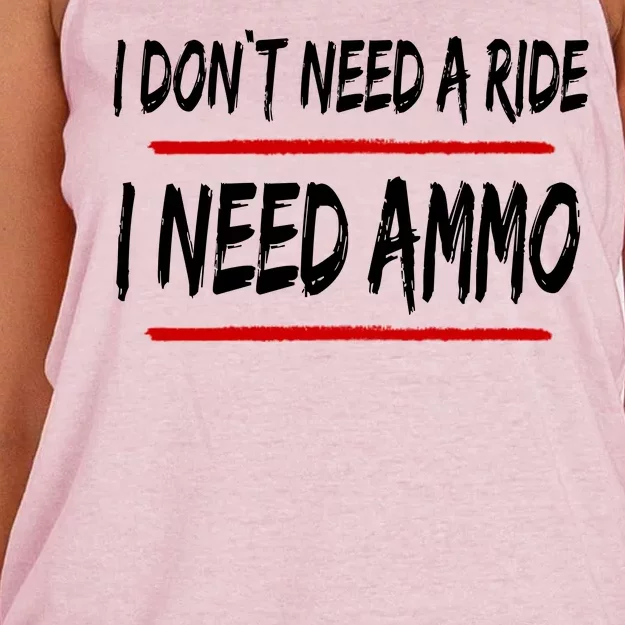 I Don't Need A Ride I Need Ammo Ukraine Women's Knotted Racerback Tank