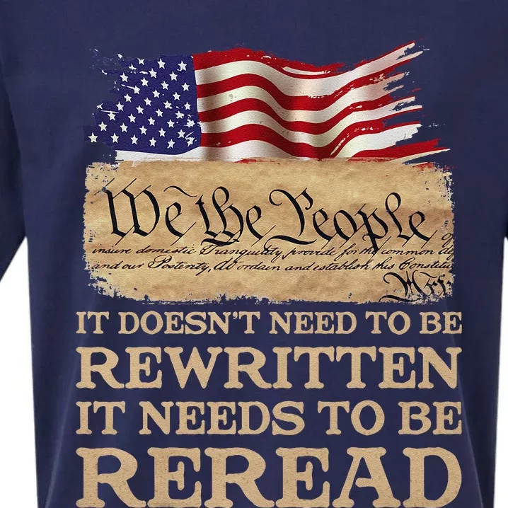 It DoesnT Need To Be Rewritten It Needs To Be Reread Sueded Cloud Jersey T-Shirt