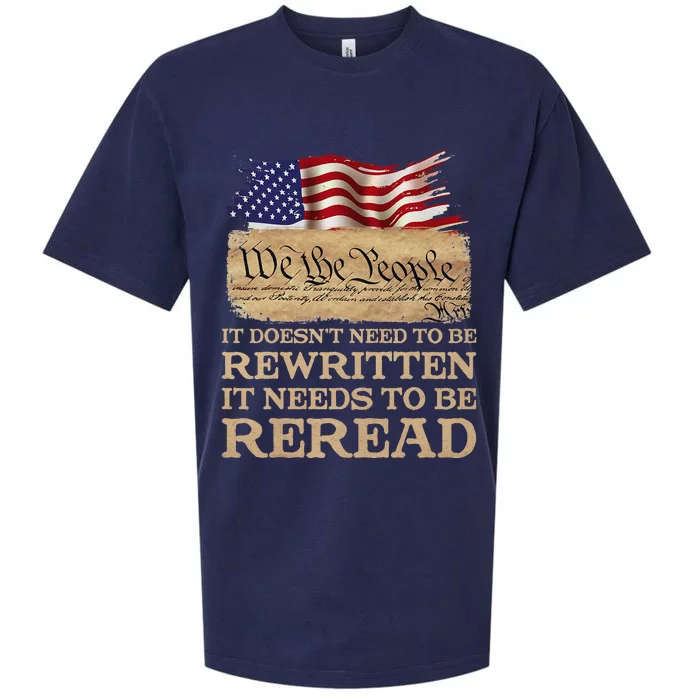 It DoesnT Need To Be Rewritten It Needs To Be Reread Sueded Cloud Jersey T-Shirt