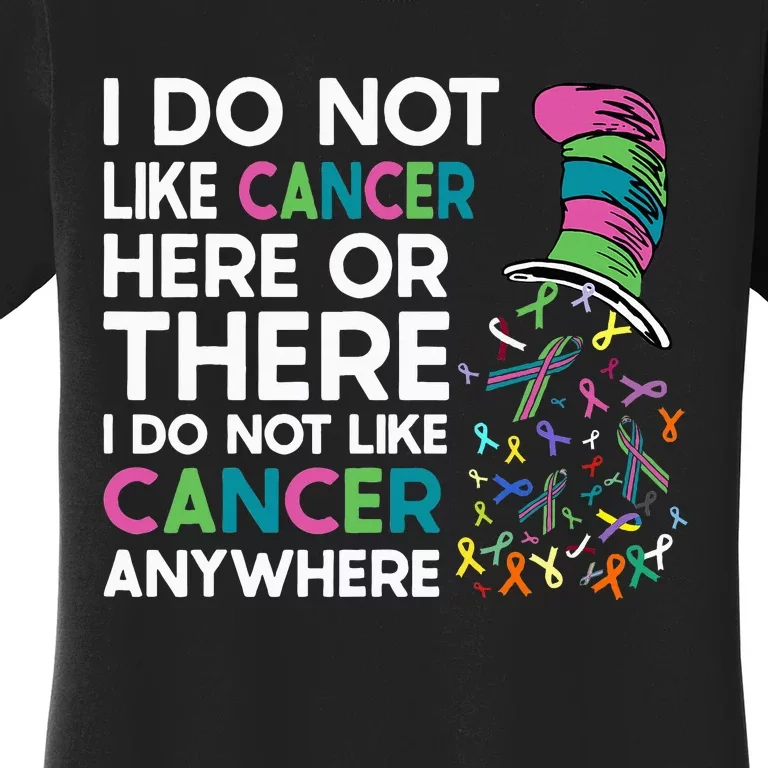 I Do Not Like Cancer Here Or There I Do Not Like Cancer Women's T-Shirt