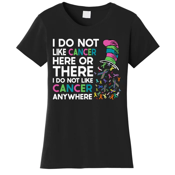 I Do Not Like Cancer Here Or There I Do Not Like Cancer Women's T-Shirt