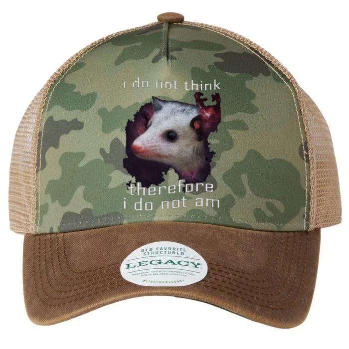 I Do Not Think Therefore I Do Not Am Possum Legacy Tie Dye Trucker Hat