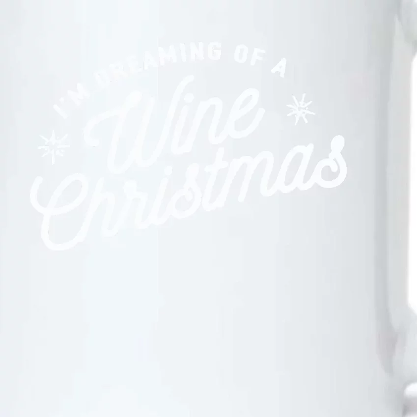 IM Dreaming Of A Wine Christmas Black Color Changing Mug