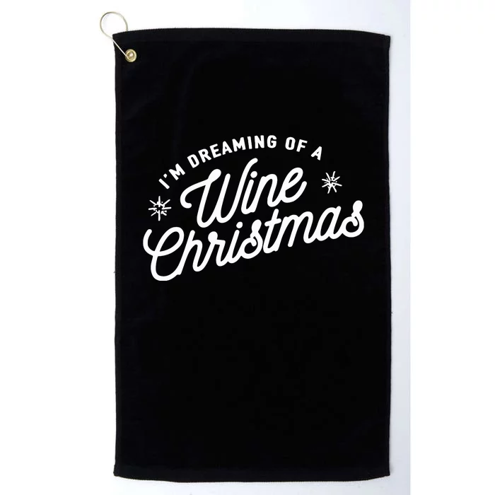 IM Dreaming Of A Wine Christmas Platinum Collection Golf Towel