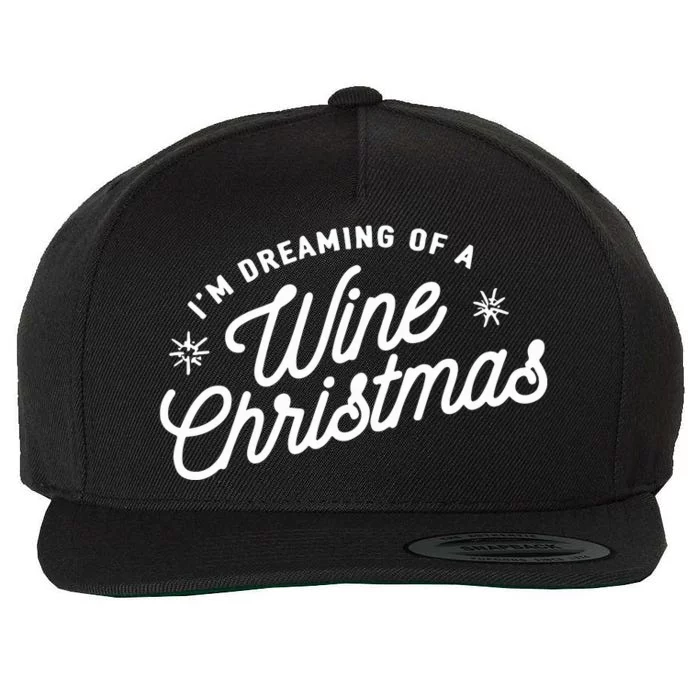 IM Dreaming Of A Wine Christmas Wool Snapback Cap