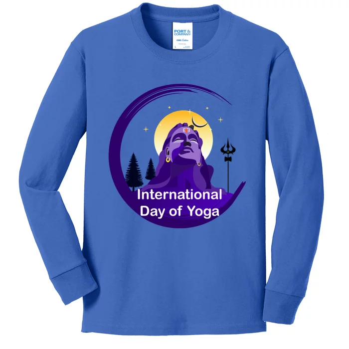 International Day Of Yoga / World Tyogatag Shiva Promise Cool Gift Kids Long Sleeve Shirt