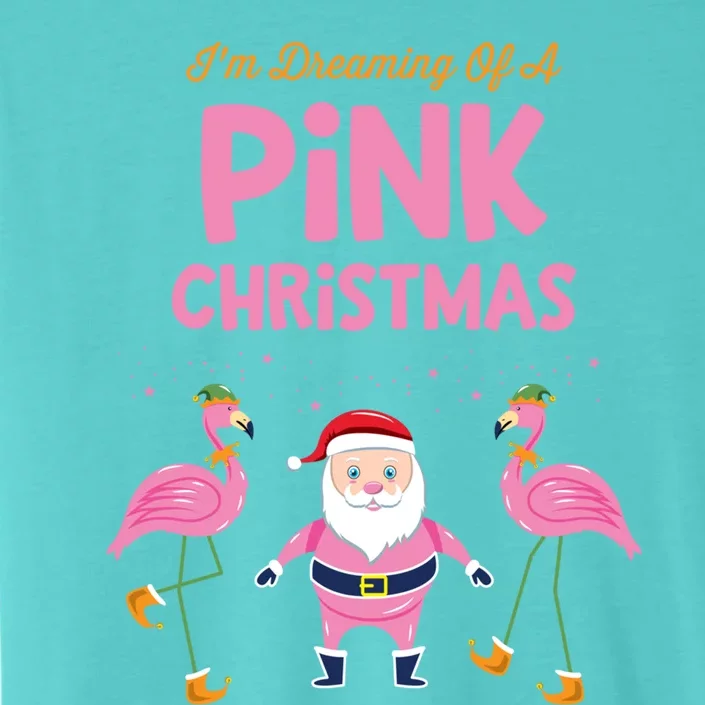 IM Dreaming Of A Pink Christmas Flamingo Santa Tropical Gift ChromaSoft Performance T-Shirt