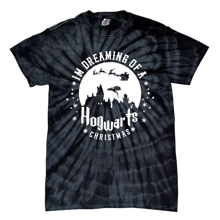 I’m Dreaming Of A Hogwarts Christmas Wizard Christmas Funny Tie-Dye T-Shirt