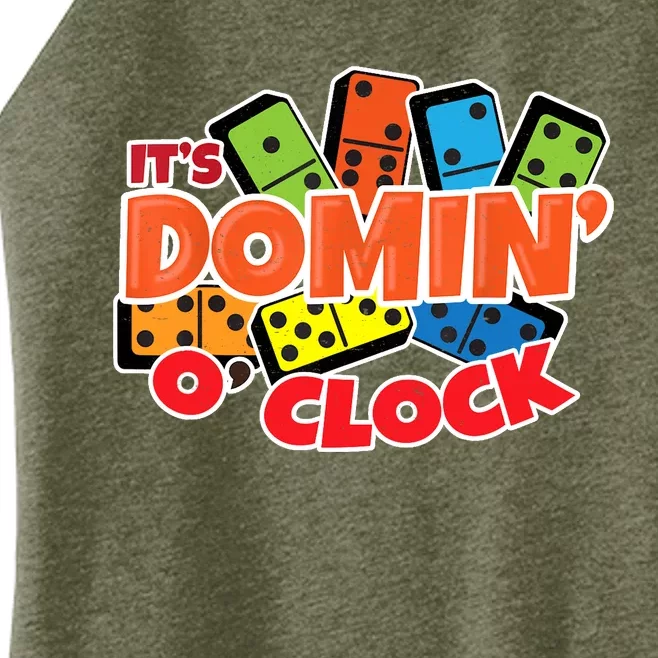 Its Domin O Clock | Domino Game Player | Dominoes Women’s Perfect Tri Rocker Tank