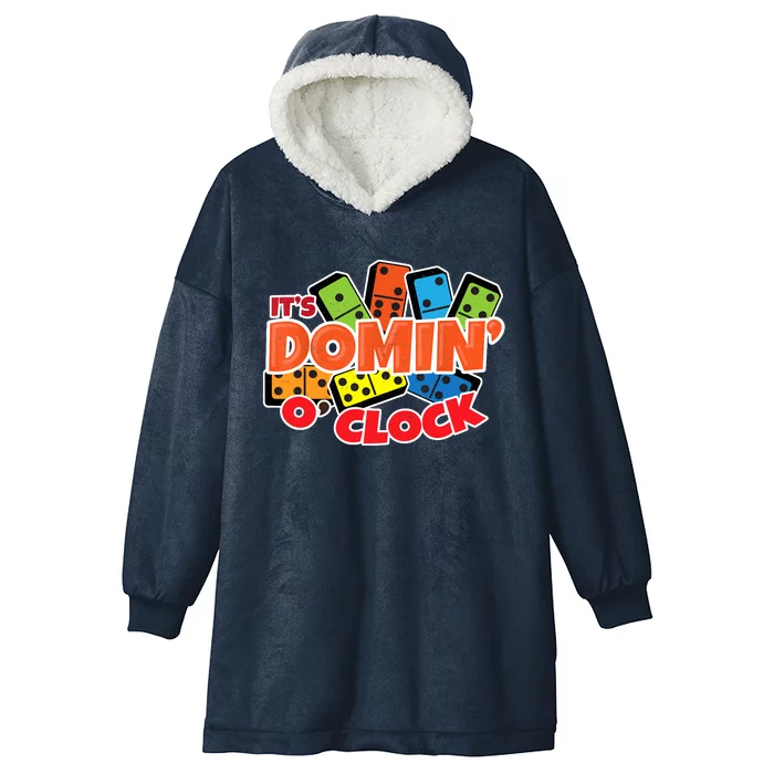 Its Domin O Clock | Domino Game Player | Dominoes Hooded Wearable Blanket