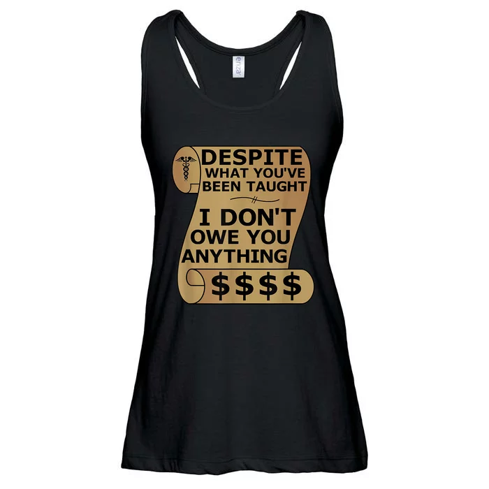 I Don't Owe You Anything Ladies Essential Flowy Tank