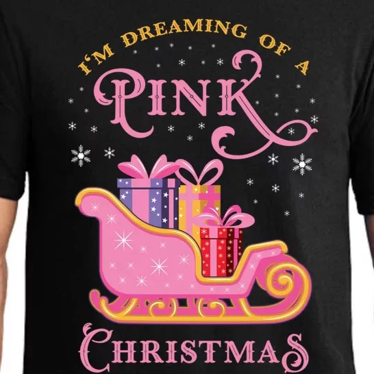 IM Dreaming Of A Pink Christmas Flamingo Santa Tropical Gift Pajama Set