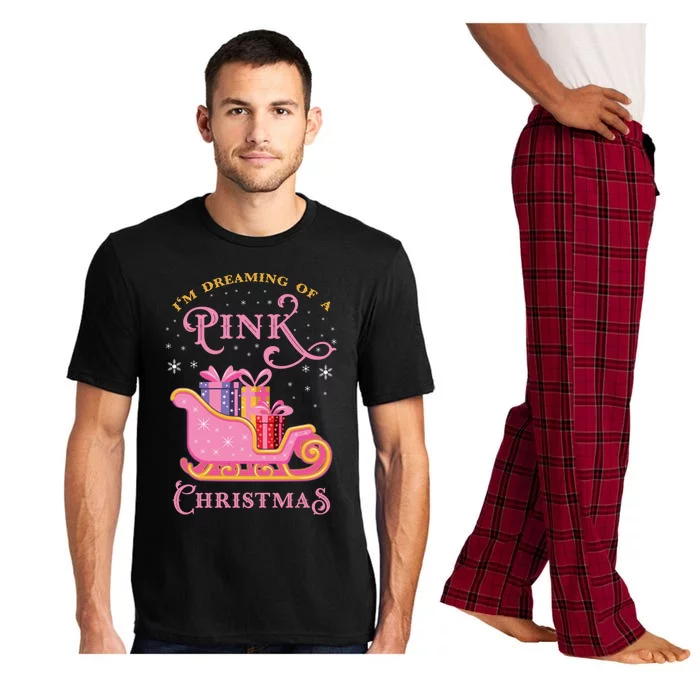 IM Dreaming Of A Pink Christmas Flamingo Santa Tropical Gift Pajama Set