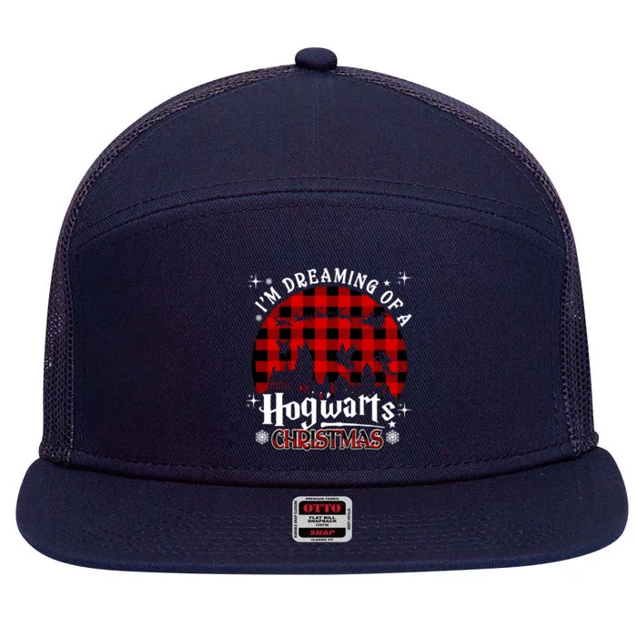 I'm Dreaming Of A Hogwarts Xmas Hogwart 7 Panel Mesh Trucker Snapback Hat