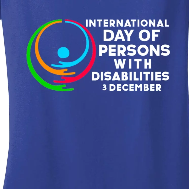 International Day Of Persons With Disabilities Gift Women's V-Neck T-Shirt