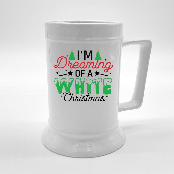 I'm Dreaming Of A White Christmas Front & Back Beer Stein