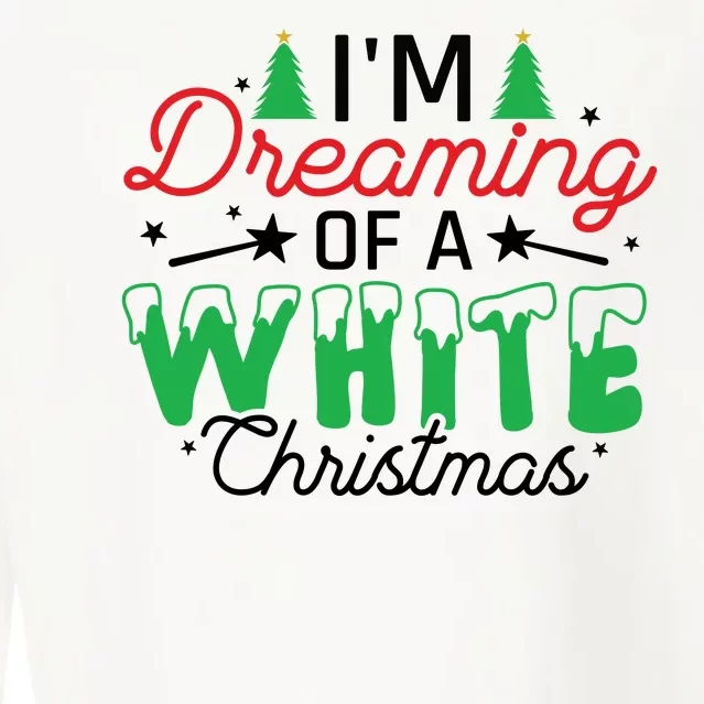 I'm Dreaming Of A White Christmas Cropped Pullover Crew