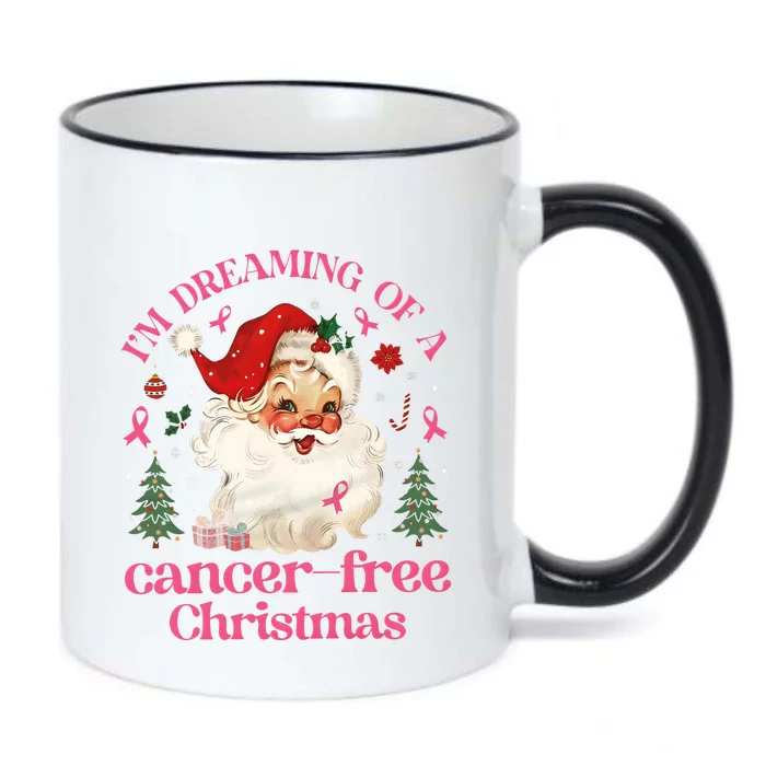 IM Dreaming Of A Breast Cancer Free Christmas Black Color Changing Mug