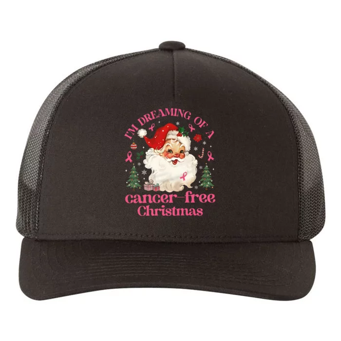 IM Dreaming Of A Breast Cancer Free Christmas Yupoong Adult 5-Panel Trucker Hat