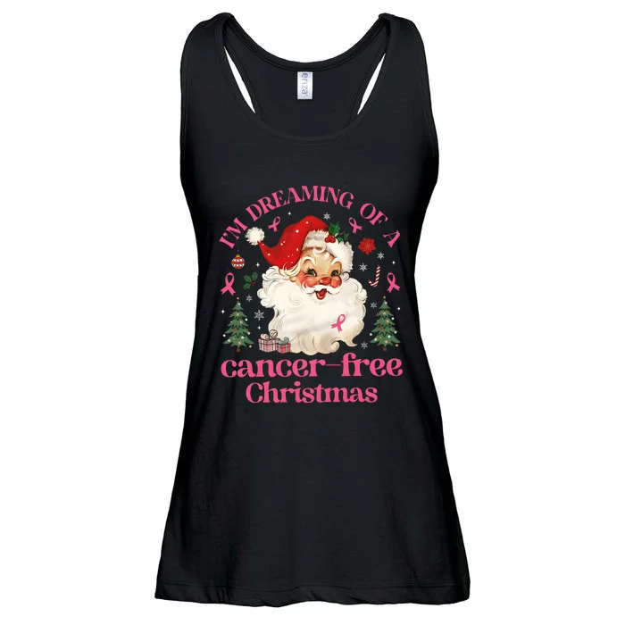 IM Dreaming Of A Breast Cancer Free Christmas Ladies Essential Flowy Tank