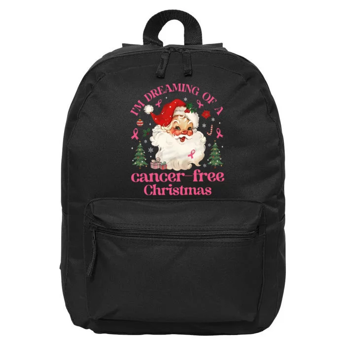 IM Dreaming Of A Breast Cancer Free Christmas 16 in Basic Backpack