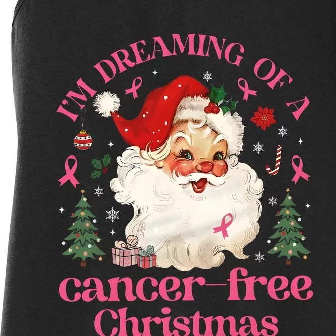 IM Dreaming Of A Breast Cancer Free Christmas Women's Racerback Tank