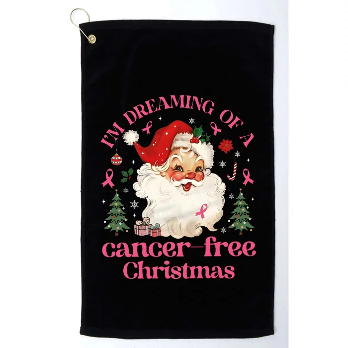 IM Dreaming Of A Breast Cancer Free Christmas Platinum Collection Golf Towel