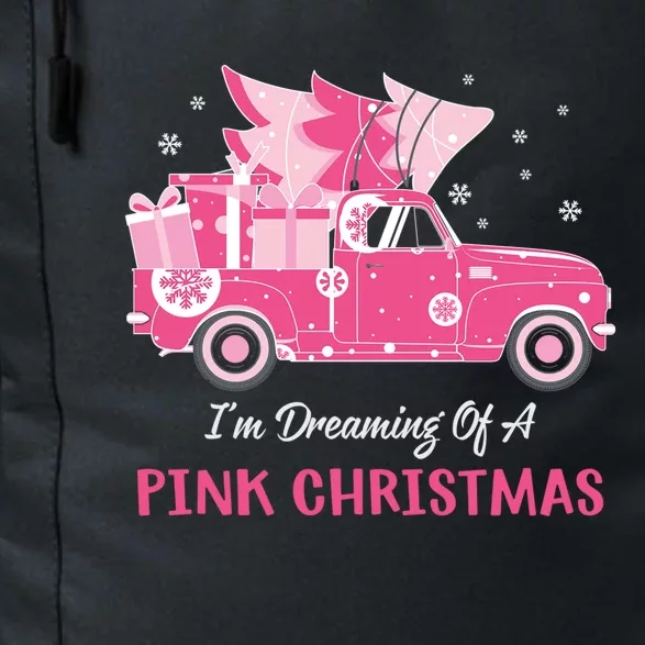 IM Dreaming Of A Pink Christmas Santa Pink Truck Gift Daily Commute Backpack