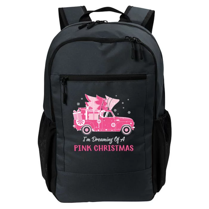 IM Dreaming Of A Pink Christmas Santa Pink Truck Gift Daily Commute Backpack