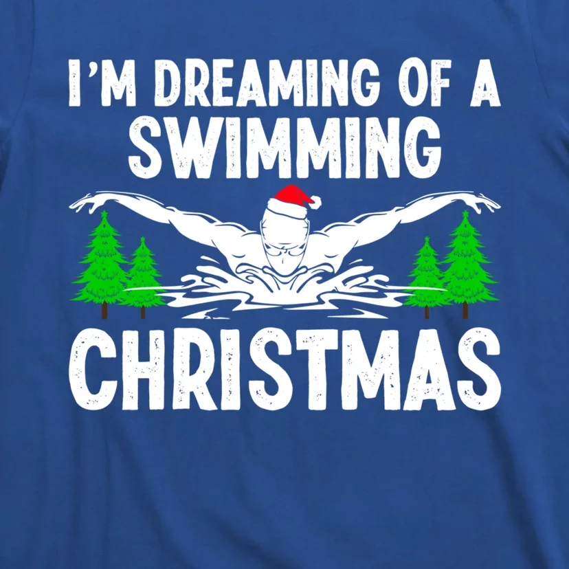 I’m Dreaming Of A Swimming Christmas Santa Swimmer Love Cool Gift T-Shirt